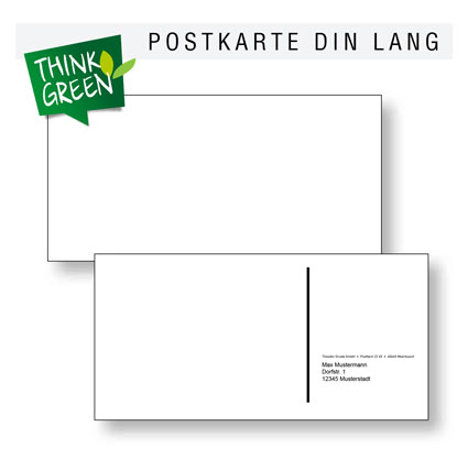 Recycling-Postkarten-Mailing DIN Lang