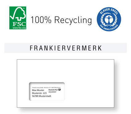 DIN Lang  Recycling mit personalisiertem Anschreiben